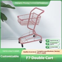 China Double-Layer Shopping Cart with Portable Platform Structure Supplier