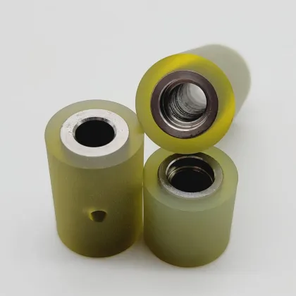 conveyor rollers production line rubber coated idler rollers