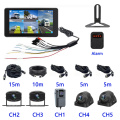 10.1 inch 5 channel vehicle monitor system with 2.5D touch/BSD /MP5/Bluetooth/FM/sound and light alarm/voice