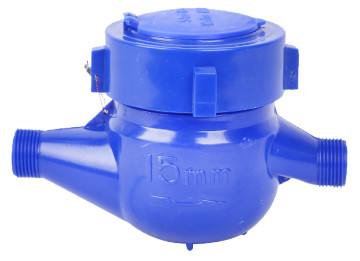 Plastic rotary wing water meter