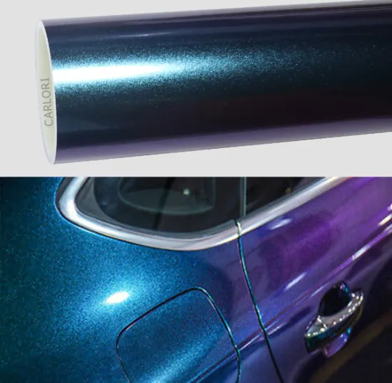 gloss diamond purple blue car wrap vinyl