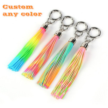 Costume BPA Free Mix Mix Silicone Tassel Keychain