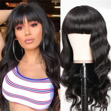 Factory Price Body Wave 100% virgin Human Hair Brazilian Human machine hair Wigs Virgin Hair Wig