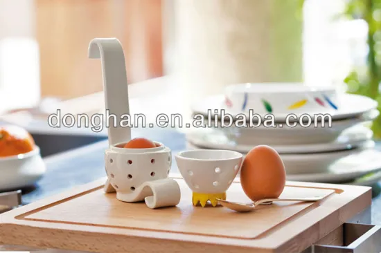 novelty kitchenware item ceramic creative egg holder with lids made in China