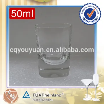 High quality liquor taste split glass 50ml mini wine shot glass bullet shot glass