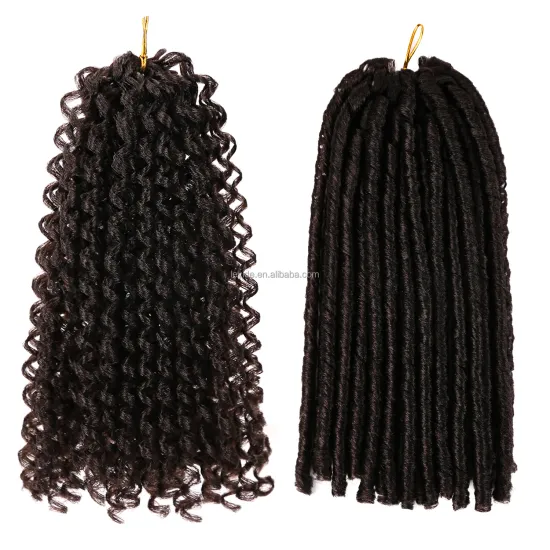 Straight Goddess Faux Locs Crochet Hair Extensions 14inches Soft Dreadlocs