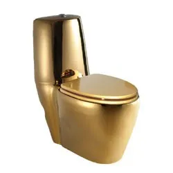 Ceramic Gold Basin Bidet Gold Toilet