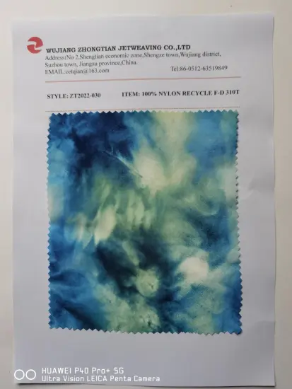 100% Nylon recycled f-d 310t taffeta