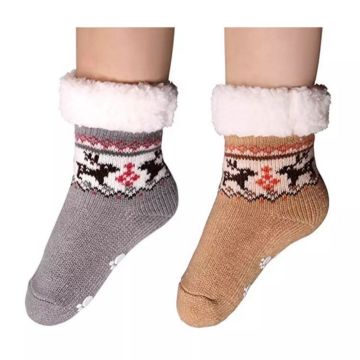 Custom Kids Fleece Lined Thick Slipper Socks