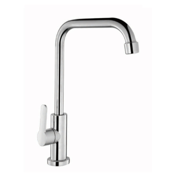 Sanitary chromed cold water kitchen sink cock faucet