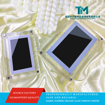 Elegant helder acryl digitaal fotodisplayframe