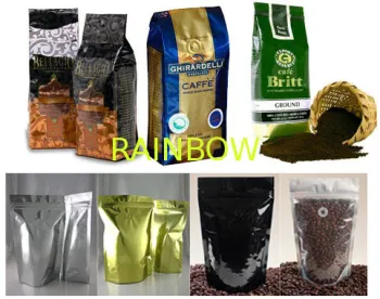 Oem  Pet / Al / Pe Coffee Valve Tea Bags Packaging With Hang Hole