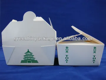 disposable eco-friendly PLA coated printed paper box