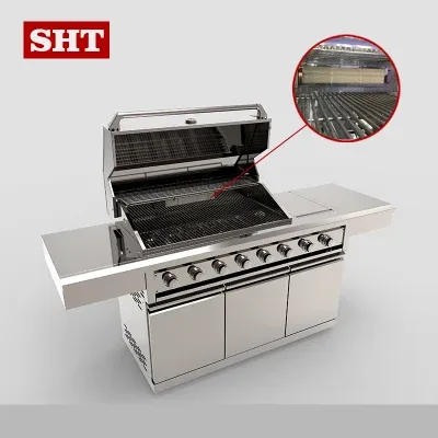 Commercial Gas Range Grill Outdoor Barbecue Kitchen with 8 Burners
