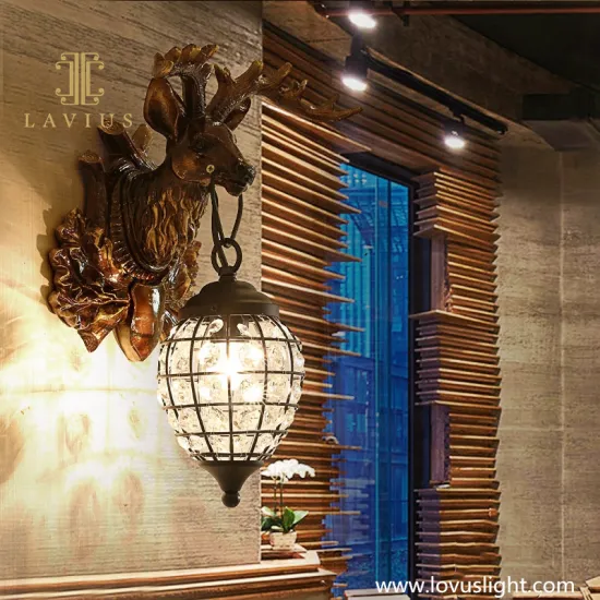 Elk custom modeling wall lamp Villa restaurant staircase wall lamp customization