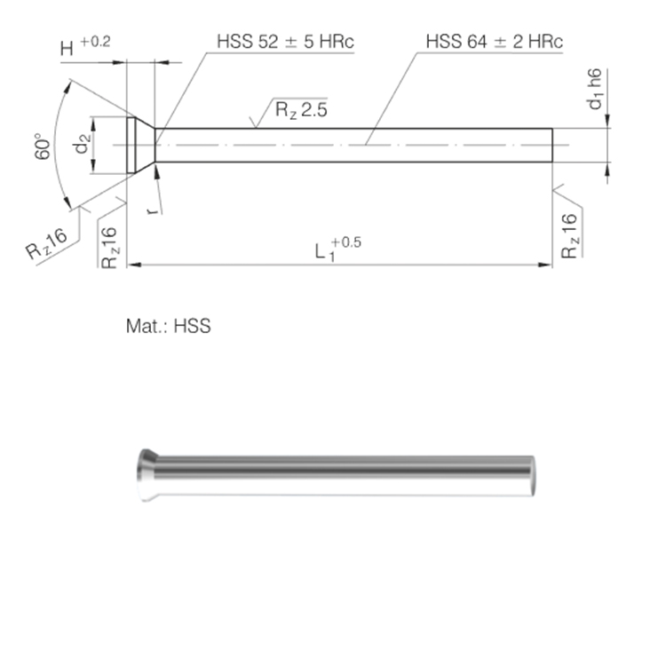 din 9861 type d standard punch