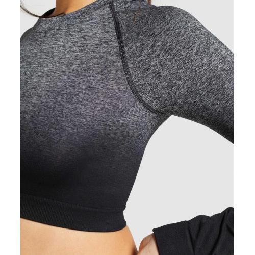 Ombre Seamless Womens 요가 착용 적응