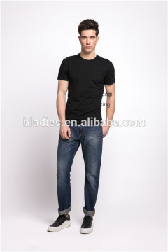 Wholesale Custom Print T Shirts Bamboo Mens Stylish Blank Black T-Shirt