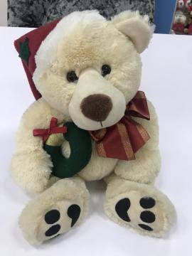 Plush Teddy Bear Creamy Christmas