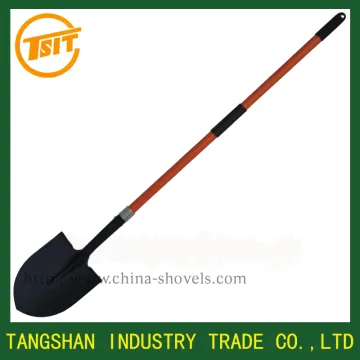 long fibreglass handle steel ice spade shovel