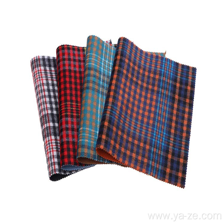 double-faced check fleece woolen coat fabric