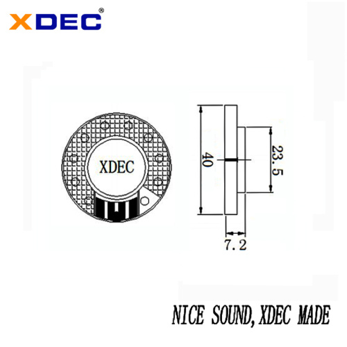 40X7.2mm 32Ohm 30MW plastic shell earpiece speaker