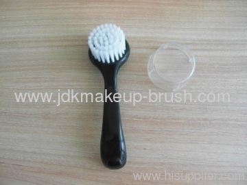 Nylon Hair Plastic Face Cleaning Brush With Black Handle 