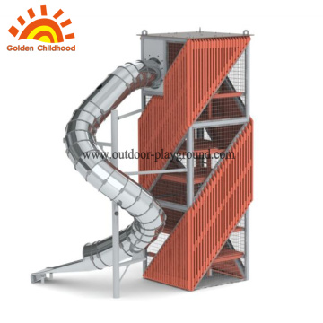 HPL climb Tower playground equipment tube slide