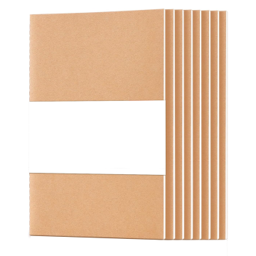 Notebook di carta kraft personalizzati con copertine in pelle PU per la scrittura e il disegno per bambini
