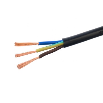 Black 3-Core 0.75mm² Flexible VDE IEC 53 Electrical Power Cable for Home Appliances