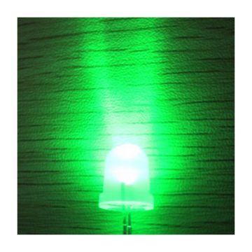 8mm Yuvarlak LED hasır şapka diyotları yeşil, kırmızı, mavi, sarı, açık veya dağınık lenslerle beyaz