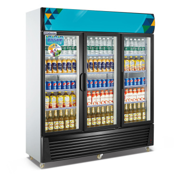 Hot Sale Upright Glass Display Drink Fridge