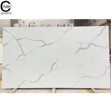 CAXSTONE Wholesale 3500x2000x30mm White Quartz Stone Slabs for Kitchen Countertops