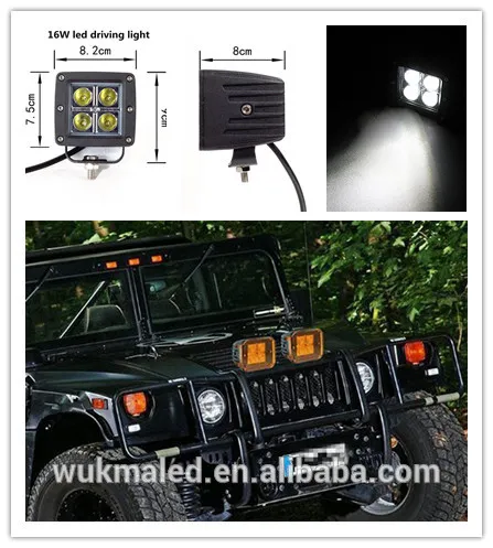 China 4x4 accessories Cre-e 16w led work light, IP67 16W Led driving lights, 3inch 16w led work light