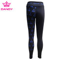 စိတ်ကြိုက်အနက်ရောင် spandex leggings အားကစားအဝတ်အစား