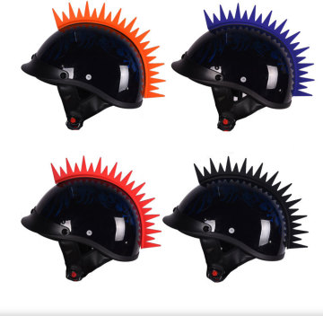 Motorcycle Helmet Decoration: Crocodile Fins, Stickers, Spikes, and Patches for Harley