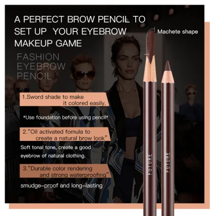 Waterproof Durable Plain Dark Brown Peelable Eyebrow Pencil