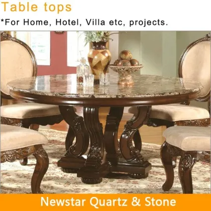 Newstar household round antique marble top end table