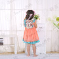 Girls orange vintage flutter sleeve easter dresses