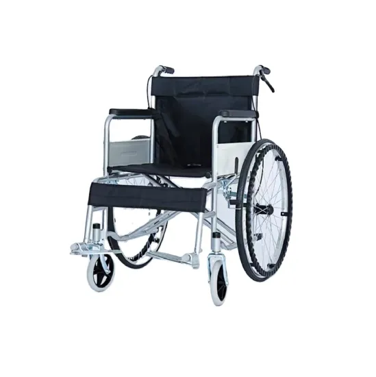 Hand-Controlled Electroplated Soft Seat Foldable Manual Wheelchair for Elderly and Disabled