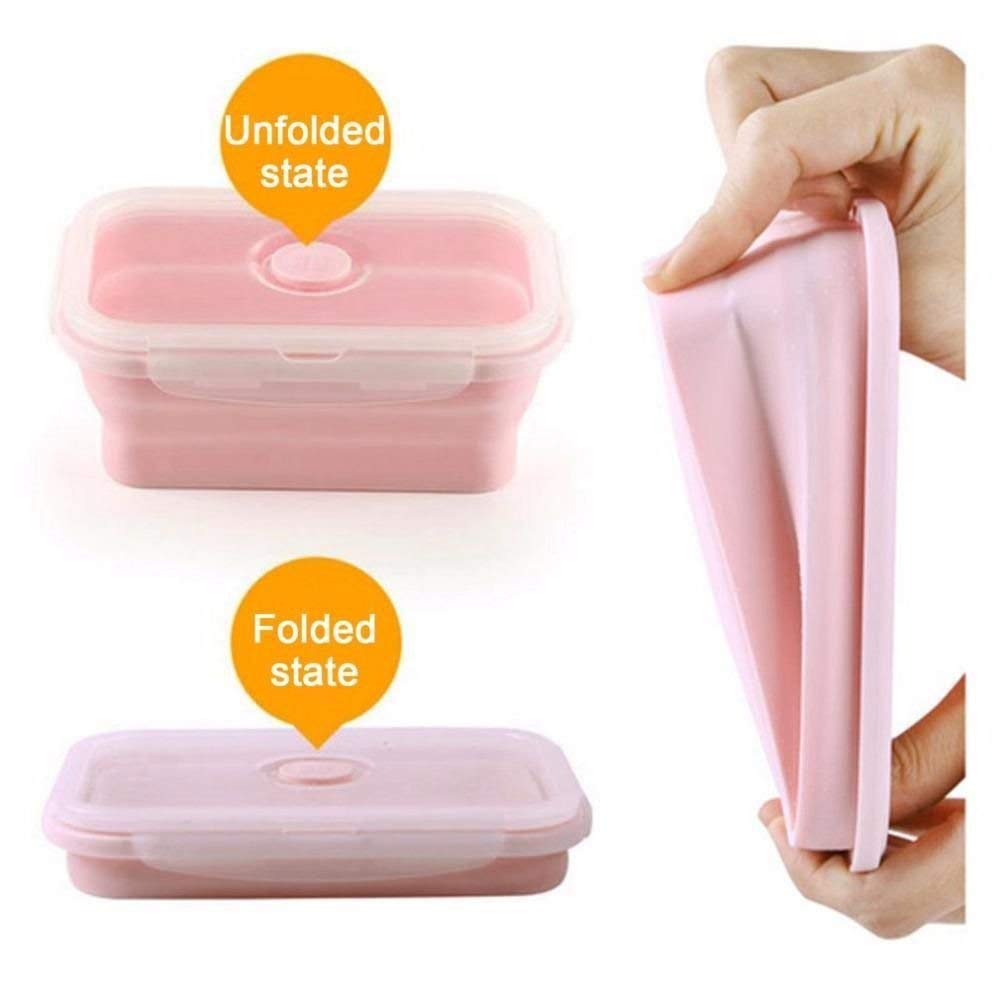 Silicone folding microwave oven lunchbox