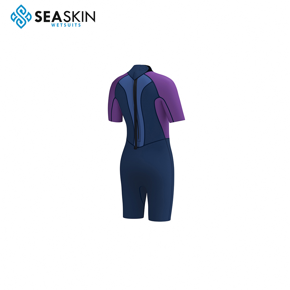 Seaskin Neoprene Dewasa Back Zip Diving Shorty Wetsuit