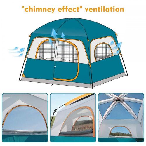 6 Person Waterproof Windproof Easy Setup Cabin Tent