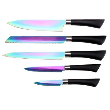 Gorgeous titanium PP handle knife