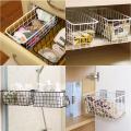 Kitchen Organizer Iron Hanging Under Cupboard Iron Storage Shelf Mesh Basket Desk Cable Management Tray Organizer Shelf Hot Sale