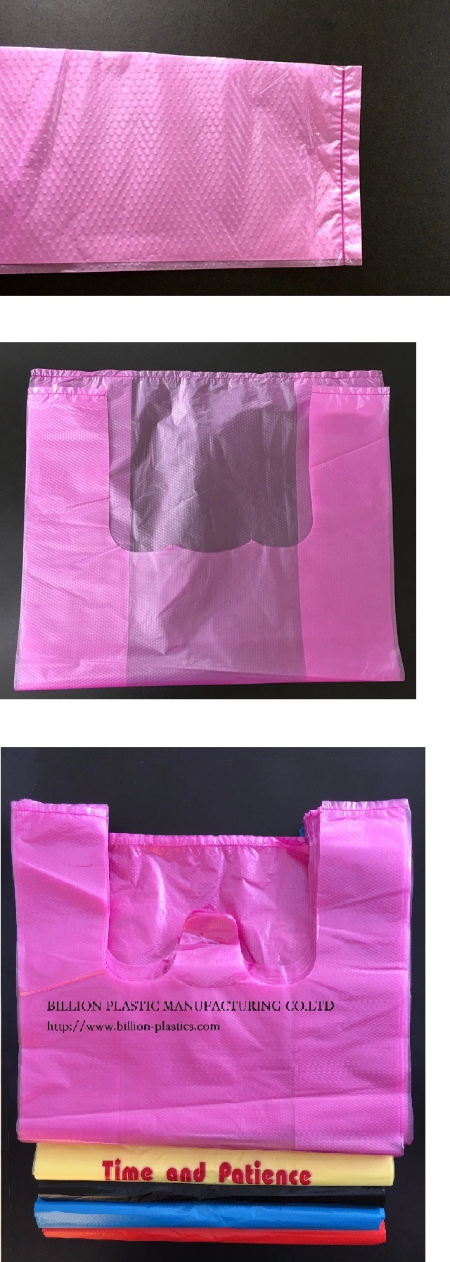 Colorful T-Shirt Bag Carrier Bag Plastic Mulch Film Grocery Bag