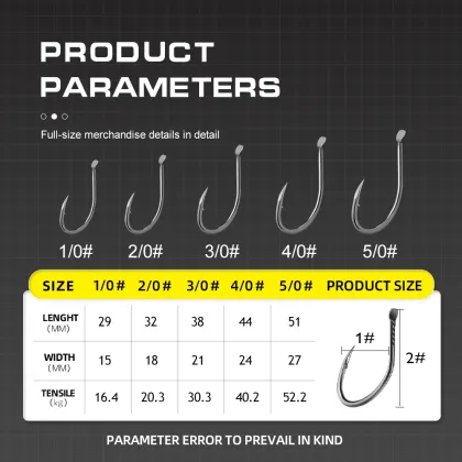 THORFORCE High Strength White Tin Material Back Notch BKK Sharp Single Hook