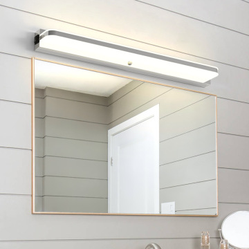 Chrome Modern Bath Wall Lamps for Bathroom Vanity Lights Over Mirror with PIR Motion Sensor