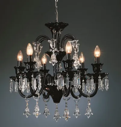 China Janosul Fancy Italian Red Murano Glass Crystal Chandelier