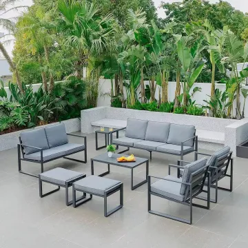 Luxury Outdoor Garden Modern Aluminum Patio Balcony Sofa Set Furniture